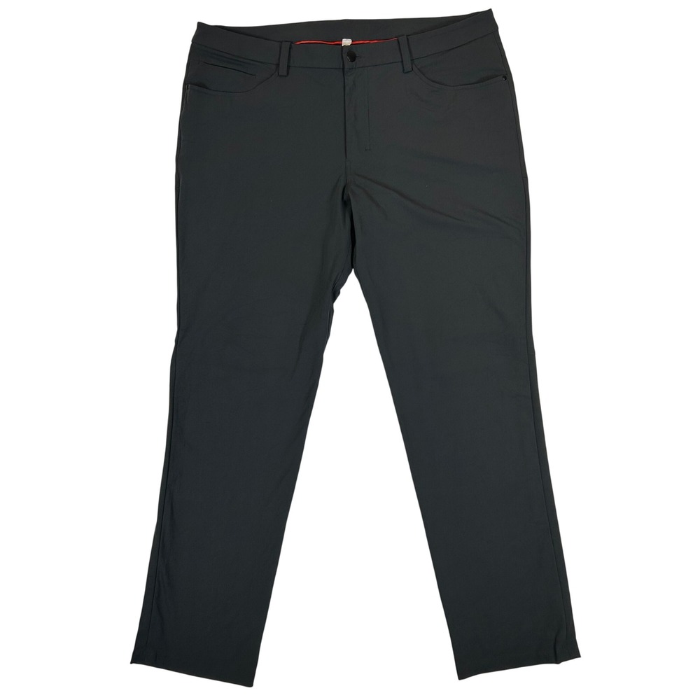 Lululemon Commission Pant Classic Mens 40 Dark Grey Technical Chino Trousers - Picture 1 of 9